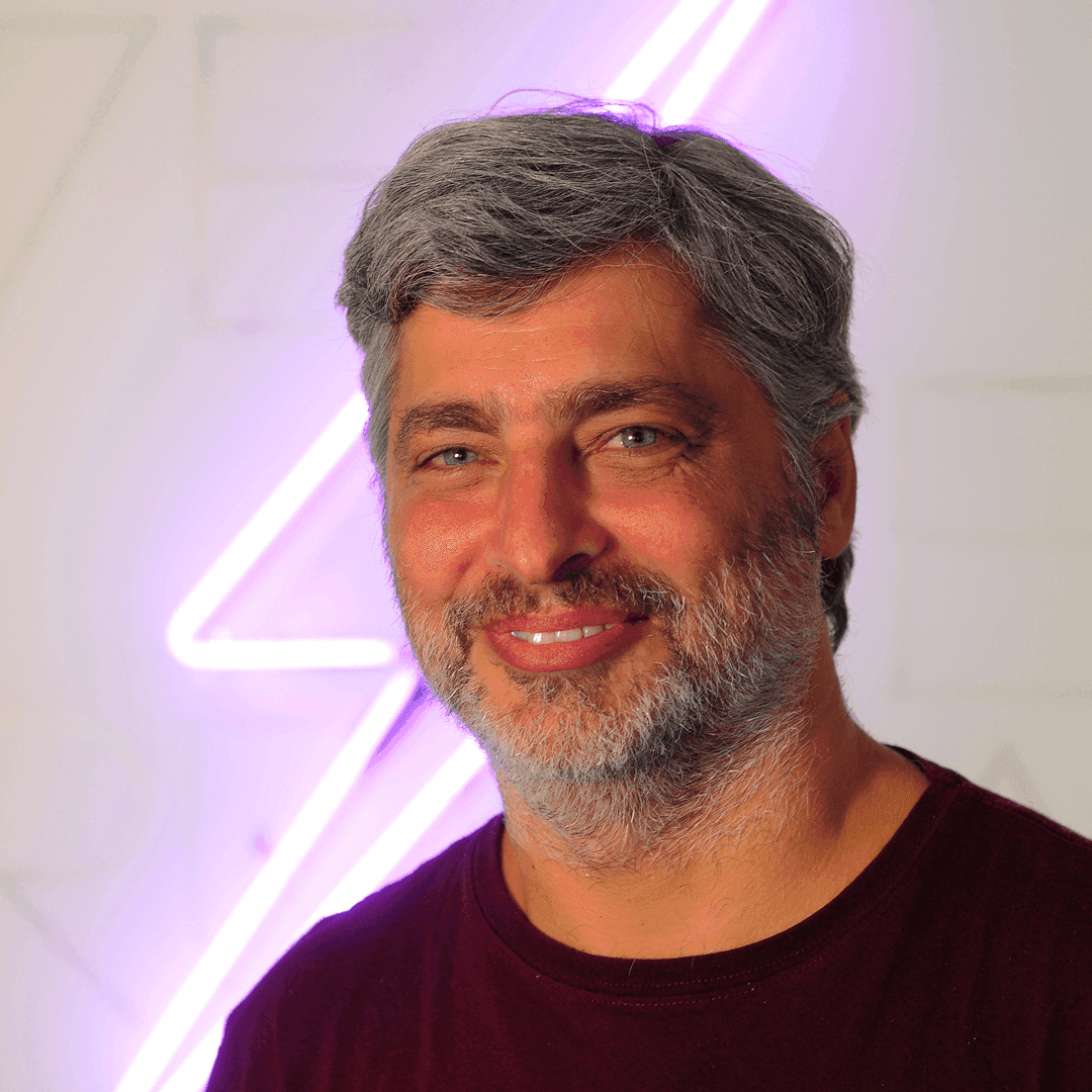 Retrato de Leandro Katz, docente del taller